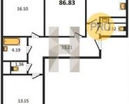 3-комнатная квартира площадью 87 кв.м, проспект Будённого, 51А | цена 13 365 000 руб. | www.metrprice.ru