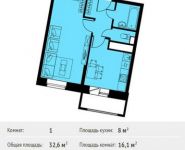 1-комнатная квартира площадью 32.6 кв.м, Транспортный проезд, 3 | цена 3 354 932 руб. | www.metrprice.ru