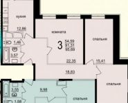 3-комнатная квартира площадью 92 кв.м, улица Козлова, 34 | цена 8 500 000 руб. | www.metrprice.ru