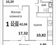 1-комнатная квартира площадью 45.3 кв.м, Народная ул., 23 | цена 3 220 405 руб. | www.metrprice.ru