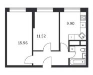 2-комнатная квартира площадью 46.9 кв.м,  | цена 4 822 057 руб. | www.metrprice.ru