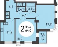 2-комнатная квартира площадью 64 кв.м, Рогожский Вал ул., 11С1 | цена 24 152 736 руб. | www.metrprice.ru