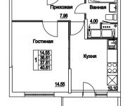1-комнатная квартира площадью 37.81 кв.м, 2-я Муравская | цена 5 240 466 руб. | www.metrprice.ru