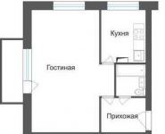 1-комнатная квартира площадью 32 кв.м, Окская ул., 40 | цена 4 600 000 руб. | www.metrprice.ru