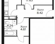 2-комнатная квартира площадью 58.77 кв.м, д.Столбово, уч.40/2, корп.4 | цена 5 766 953 руб. | www.metrprice.ru