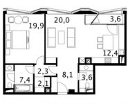 2-комнатная квартира площадью 83.7 кв.м, ул Садовническая, д. 31 | цена 38 604 682 руб. | www.metrprice.ru