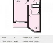 1-комнатная квартира площадью 40 кв.м, Вертолетчиков ул., 9К1 | цена 4 630 000 руб. | www.metrprice.ru