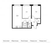 2-комнатная квартира площадью 60.4 кв.м, Сосенское п, Александры Монаховой ул, 96к2 | цена 6 450 720 руб. | www.metrprice.ru