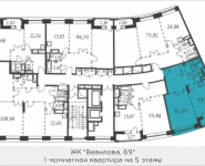 1-комнатная квартира площадью 61.55 кв.м, Вавилова, 69 | цена 14 716 236 руб. | www.metrprice.ru