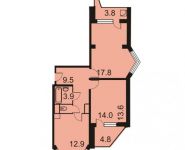 2-комнатная квартира площадью 64 кв.м, Советский проспект, д.100 | цена 6 412 604 руб. | www.metrprice.ru