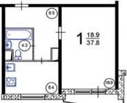 1-комнатная квартира площадью 39 кв.м, улица Авиаторов, 5 | цена 5 800 000 руб. | www.metrprice.ru