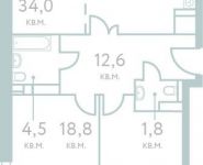 2-комнатная квартира площадью 88.7 кв.м, Мантулинская улица, д.7 | цена 25 723 000 руб. | www.metrprice.ru