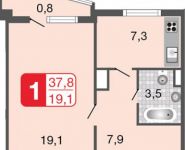 1-комнатная квартира площадью 37.7 кв.м, Авиаторов ул., 5К1 | цена 4 886 000 руб. | www.metrprice.ru