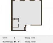 2-комнатная квартира площадью 74.2 кв.м, Вокзальная 1-я ул. | цена 5 713 400 руб. | www.metrprice.ru