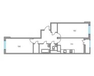 2-комнатная квартира площадью 57.1 кв.м, улица Мичурина, 17 | цена 4 396 700 руб. | www.metrprice.ru