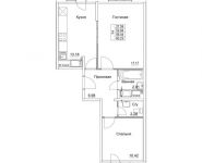 2-комнатная квартира площадью 56.54 кв.м, 2-я Муравская | цена 7 534 384 руб. | www.metrprice.ru