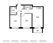 2-комнатная квартира площадью 58.4 кв.м, Березовая аллея, 17К1 | цена 11 314 017 руб. | www.metrprice.ru