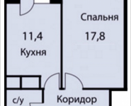 1-комнатная квартира площадью 41.4 кв.м, Триумфальная, 1 | цена 3 270 600 руб. | www.metrprice.ru