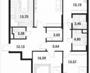 4-комнатная квартира площадью 113.9 кв.м, Тайнинская ул., 9 | цена 15 238 386 руб. | www.metrprice.ru