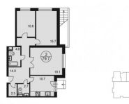 3-комнатная квартира площадью 80 кв.м, Радио ул, 2308А | цена 6 369 624 руб. | www.metrprice.ru