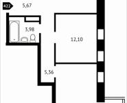 2-комнатная квартира площадью 70.1 кв.м, Клубная, 13 | цена 6 634 264 руб. | www.metrprice.ru