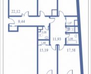 4-комнатная квартира площадью 144.9 кв.м, Кудрявцева, 14 | цена 14 707 350 руб. | www.metrprice.ru