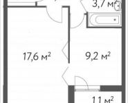 1-комнатная квартира площадью 38 кв.м, Вешняковская ул., 10 | цена 6 570 400 руб. | www.metrprice.ru