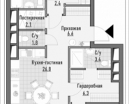 3-комнатная квартира площадью 95.98 кв.м, 1-я Ямская, 8 | цена 21 890 000 руб. | www.metrprice.ru