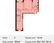 3-комнатная квартира площадью 125.8 кв.м в ЖК "Тимирязевский", Дмитровское ш., ВЛ13 | цена 25 776 420 руб. | www.metrprice.ru