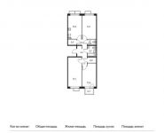 3-комнатная квартира площадью 76.8 кв.м, Московский п, Киевское шоссе 23-й км, 5к1 | цена 9 899 520 руб. | www.metrprice.ru