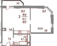 2-комнатная квартира площадью 65 кв.м, Ленинский пр-т, 40 | цена 5 895 000 руб. | www.metrprice.ru