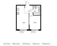 1-комнатная квартира площадью 36.1 кв.м,  | цена 3 581 120 руб. | www.metrprice.ru