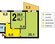 2-комнатная квартира площадью 45 кв.м, Краснобогатырская ул., 25 | цена 10 250 000 руб. | www.metrprice.ru