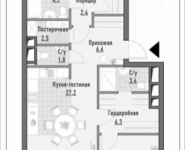 3-комнатная квартира площадью 97.33 кв.м, 1-я Ямская, 8 | цена 21 480 000 руб. | www.metrprice.ru