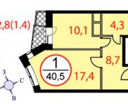 1-комнатная квартира площадью 40 кв.м, Фасадная ул., 2 | цена 3 900 000 руб. | www.metrprice.ru