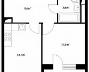 1-комнатная квартира площадью 37.8 кв.м, Тайнинская ул., 9 | цена 5 475 200 руб. | www.metrprice.ru