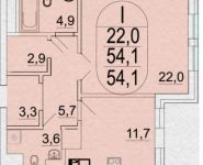 1-комнатная квартира площадью 54.1 кв.м, улица Серпуховский Вал, 19 | цена 15 363 744 руб. | www.metrprice.ru