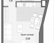 1-комнатная квартира площадью 33.75 кв.м, 1-я Ямская, 2 | цена 7 180 000 руб. | www.metrprice.ru