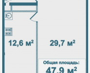 1-комнатная квартира площадью 47.9 кв.м, Парусная, 1 | цена 4 511 940 руб. | www.metrprice.ru
