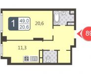 1-комнатная квартира площадью 49 кв.м в ЖК "Богородский", бульвар Маршала Рокоссовского, 6к1А | цена 7 605 000 руб. | www.metrprice.ru