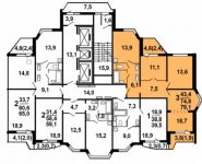 3-комнатная квартира площадью 79.1 кв.м, улица Ситникова, 8 | цена 7 886 270 руб. | www.metrprice.ru