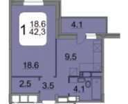 1-комнатная квартира площадью 42 кв.м, 9 Мая ул., 12Б | цена 4 446 912 руб. | www.metrprice.ru