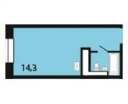 1-комнатная квартира площадью 19.9 кв.м, Заречная улица, 23 | цена 2 050 292 руб. | www.metrprice.ru