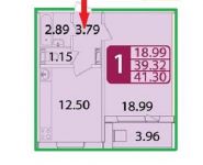 1-комнатная квартира площадью 42 кв.м, Новая ул. | цена 2 800 000 руб. | www.metrprice.ru