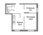 2-комнатная квартира площадью 47.2 кв.м, Троицкая ул. | цена 3 346 291 руб. | www.metrprice.ru