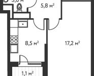 1-комнатная квартира площадью 37.9 кв.м, Абрамцевская улица, д.10 | цена 5 685 000 руб. | www.metrprice.ru