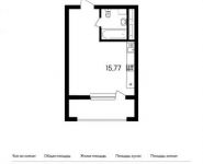 1-комнатная квартира площадью 24.3 кв.м, Заречная ул., 23 | цена 2 796 800 руб. | www.metrprice.ru
