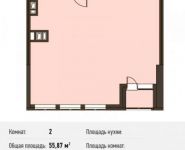 2-комнатная квартира площадью 55.9 кв.м, Новодмитровская ул., 5А | цена 9 130 276 руб. | www.metrprice.ru