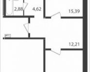 2-комнатная квартира площадью 62.4 кв.м, Железнодорожная ул. | цена 3 717 864 руб. | www.metrprice.ru