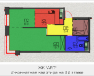 2-комнатная квартира площадью 49.3 кв.м, Авангардная, корп.5 | цена 5 866 700 руб. | www.metrprice.ru